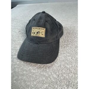 Stetson Hat Cap Strap Back Black Cotton Patch Western The Legend Continues Mens‎